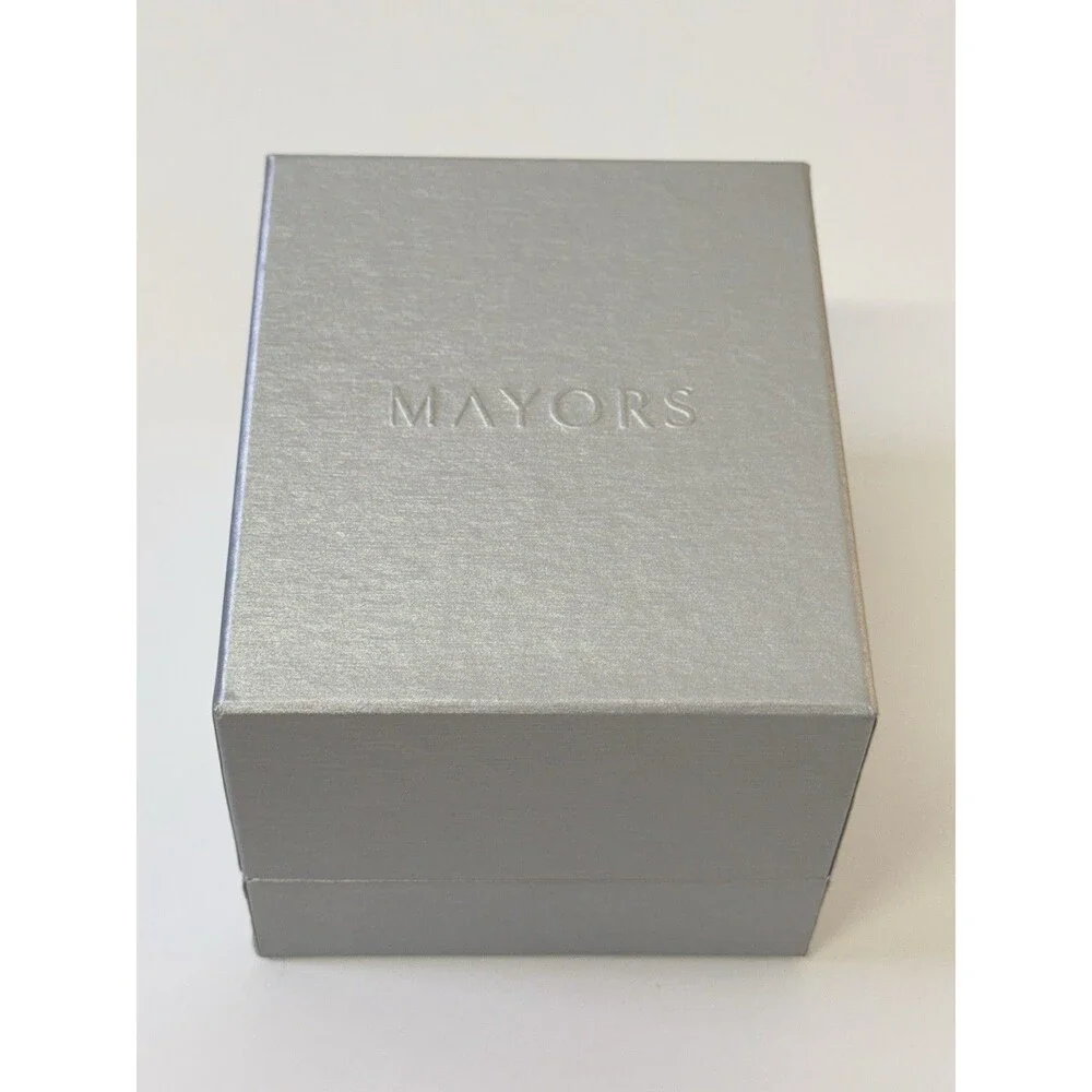 Mayors Jewelers Silver Gray Jewelry Presentation Box